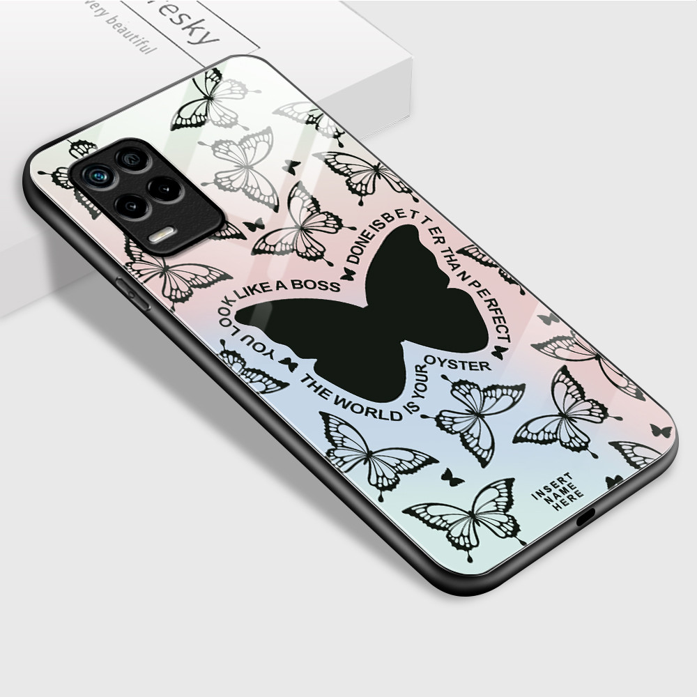 HardCase Kaca Casing For Realme 8 5G Case Kesing Hp Phone DLJ A1-2085 BL