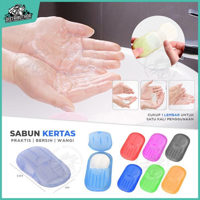 Sabun Kertas Hand Soap Traveling Portable Sabun Pewangi Pembersih