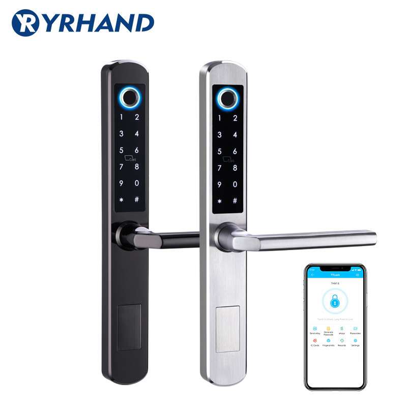 Stainless steel Waterproof biometric fingerprint door Lock electronic Smart door lock RFID Card lock