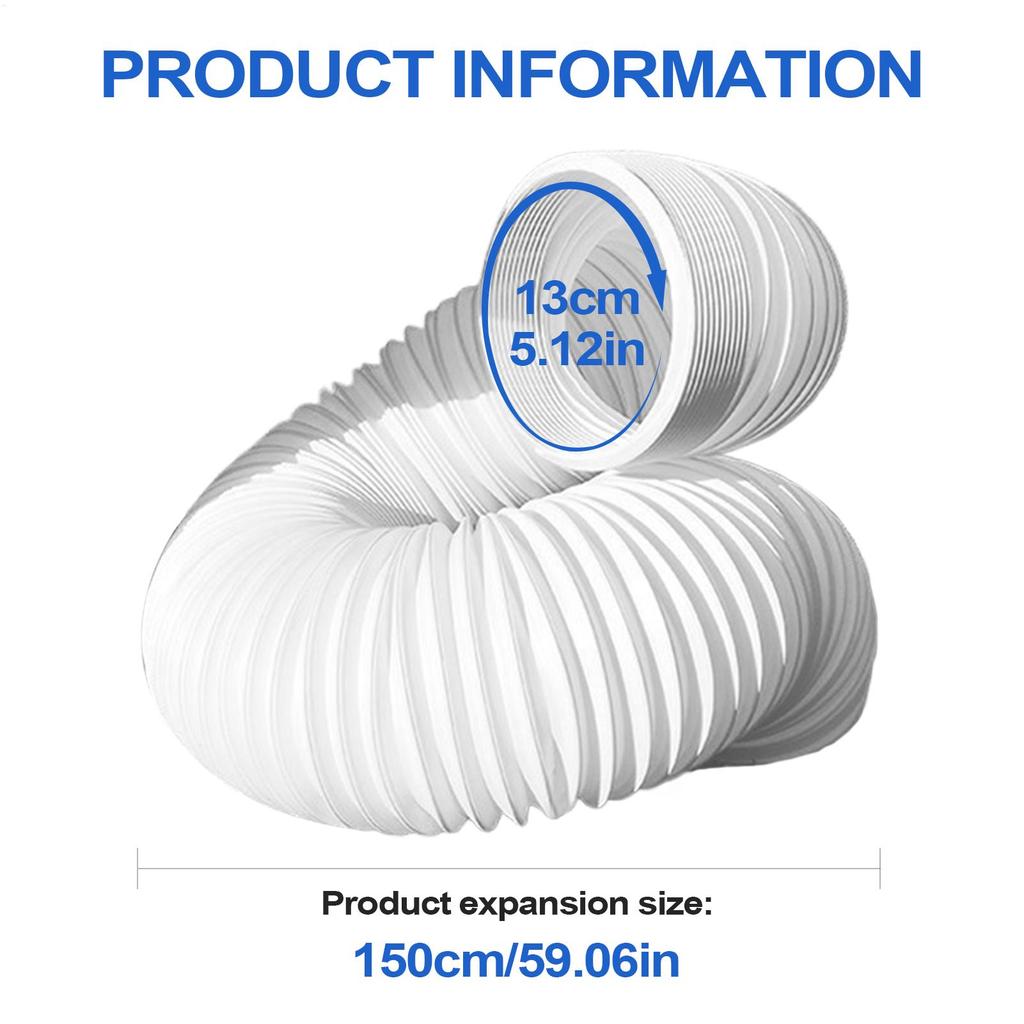 AC Exhaust Hose AC Exhaust Vent Hose Adjustable Length High Strength Tube Part Portable Flexible