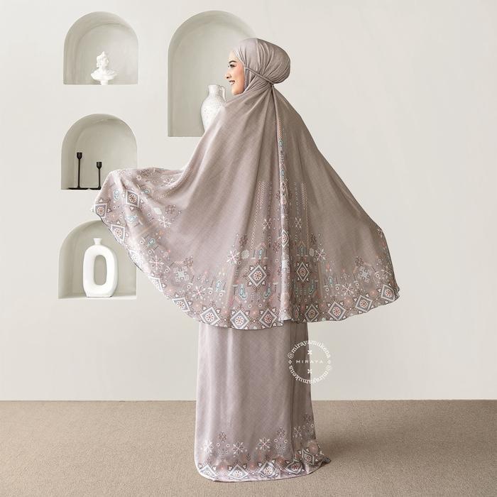 Mukena Travel Printing Miraya Folk Taupe
