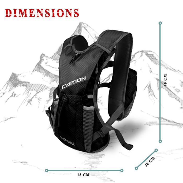 Promo Carion Indonesia Hydropack Casey 2.0 Hitam Tas Punggung Mtb Trail Run 5 Liter 2 Slot Water