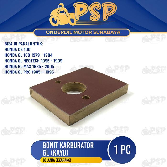 Bonit Karburator CB / GL (Kayu) - Ebonit Manipol Manifold Fiber Insulator Karbu CB GL Max Neotech