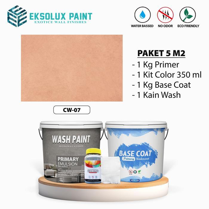 Cat Tembok Wash Paint Cement Wash Motif Semen Ekspos - Paket 5m2 Cat Dekoratif Wash Paint - Type