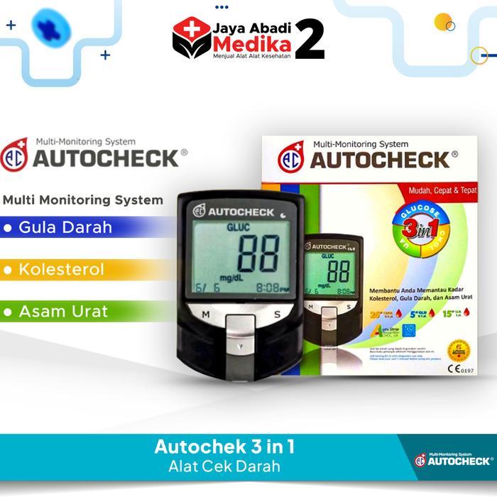 ALAT TES KOLESTEROL GULA ASAM URAT 3 IN 1 AUTOCHECK ALAT TES DARAH