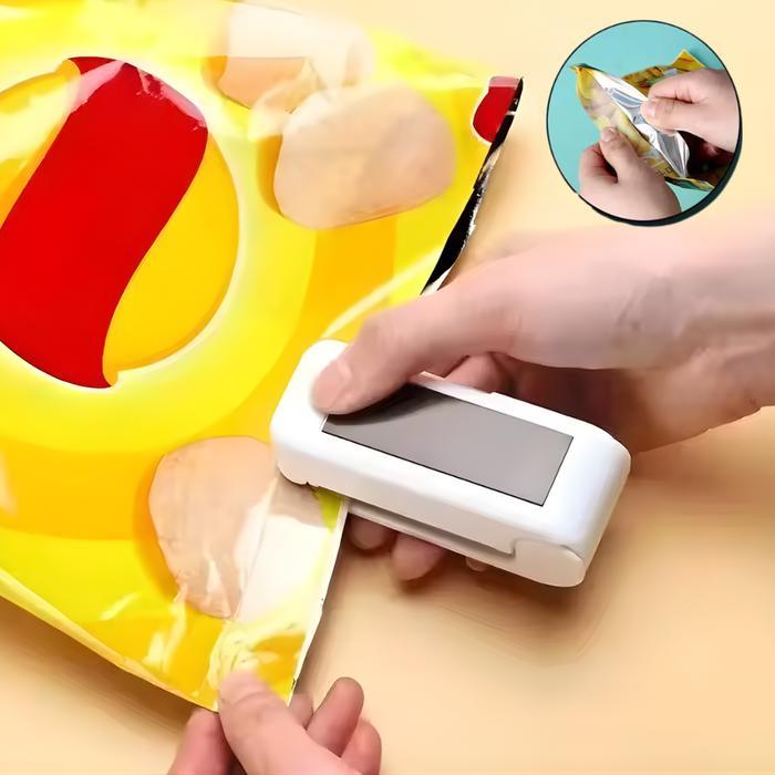 Hand Sealer Mini Alat Pres Perekat Plastik Makanan Snack Tenaga Baterai