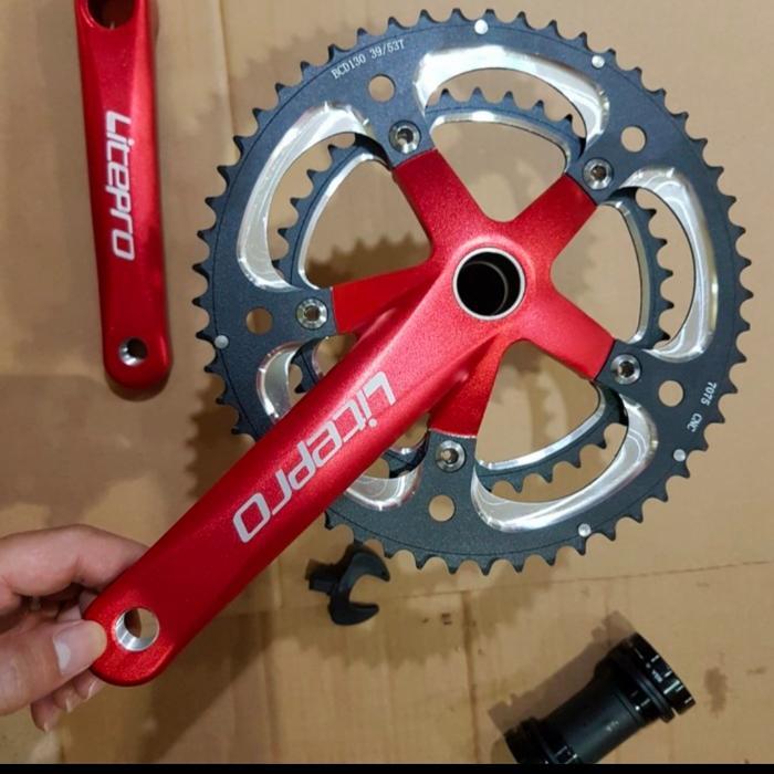 Crank Set Double Chainring Litepro Double 53/39T Arm 170Mm