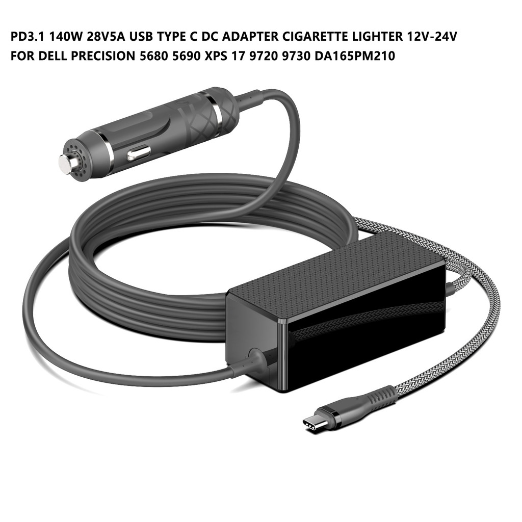 PD3.1 140W 28V5A USB-C Type C DC Adapter for Dell Precision 5680 5690 Laptop Charger DC Charger, XPS