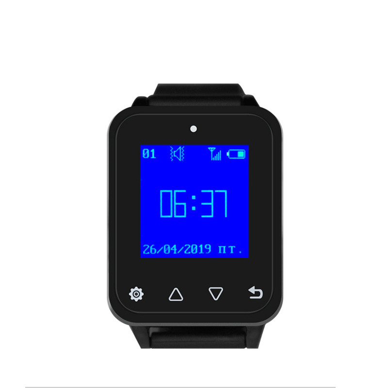 2022 Trending Products Restaurant Waiter Calling System Wireless Waterproof Watch Pager
