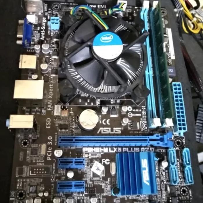 Paket Xeon E3 1220 3.1Gh Mobo h61 Gigabyte-Asus Ram 8gb LGA Soket 1155