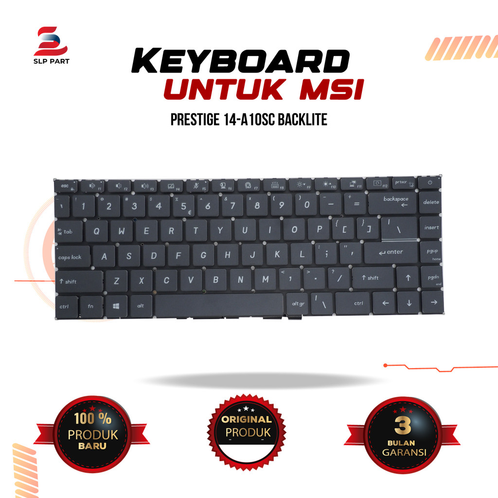 Keyboard Untuk MSI Prestige 14-A10SC Backlite