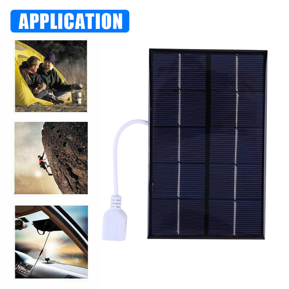 5W 5V Solar Cell Panel Polysilicon USB Solar Charging Panel Solar Plate for 3-5V Battery/Phone
