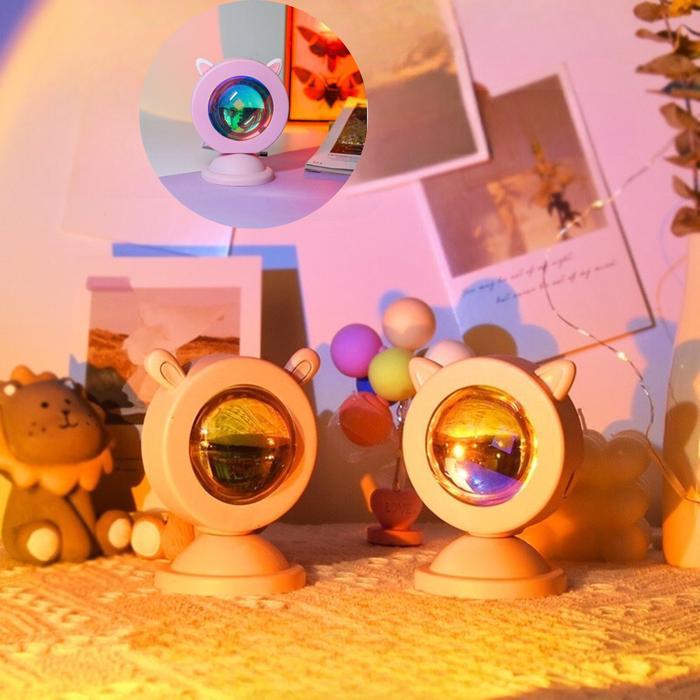 HL0373 Lampu Sunset Cat Led Lampu Sunset Efek Matahari LED Lampu Fill Proyektor Sorot Sunset