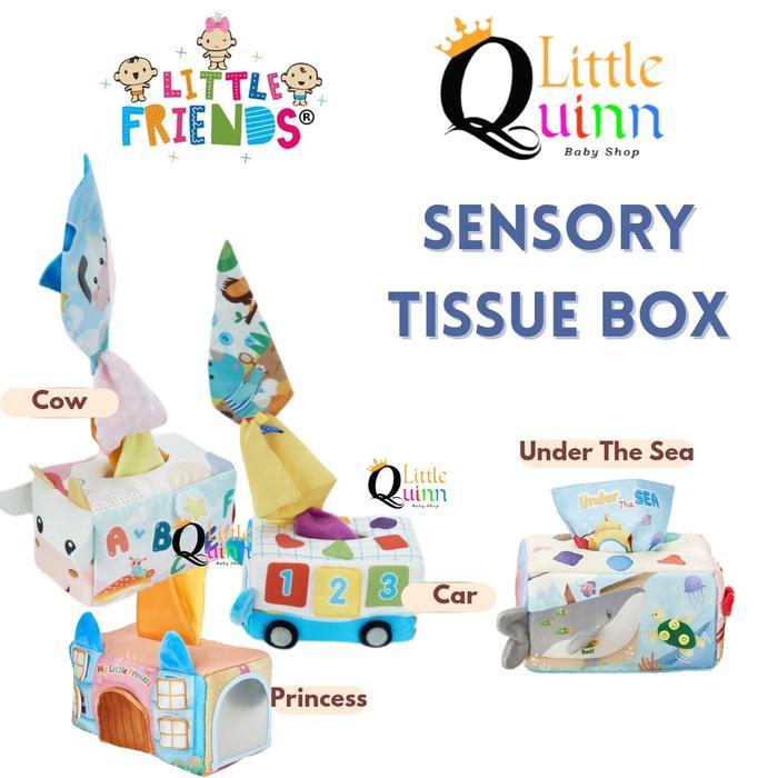 Terbaru Little Friends Sensory Tissue Box - Mainan Sensory Anak