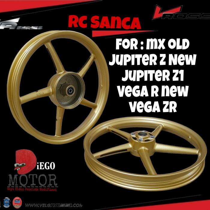 VELG RACING YAMAHA MX - JUPITER Z NEW BURHAN PALANG 5 V.ROSSI GOLD