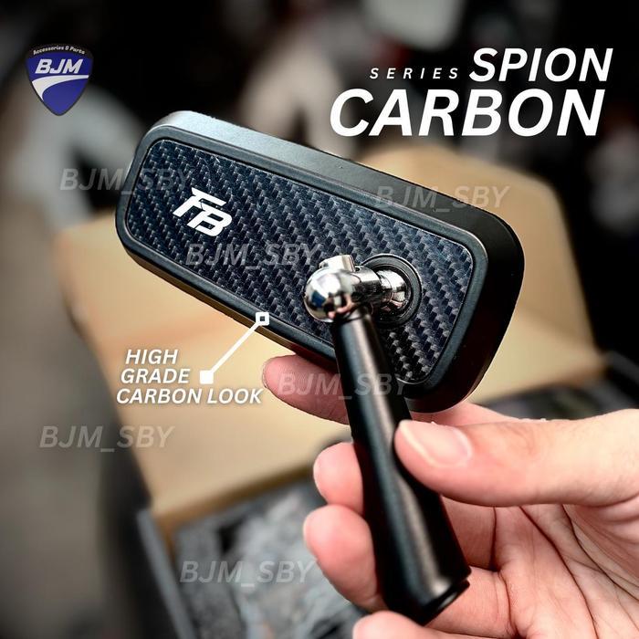 Fastbikes Spion Model H2C 3229B-70 Kotak Persegi Sirkuit Fast Bikes Carbon-Chrome ; Carbon-Hitam Cnc