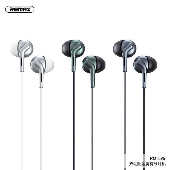 REMAX RM-595 Wired Cable Earphone Headset Quad Core Bass