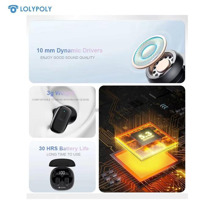 LOLYPOLY SoundEdge Earphone Wireless Earbuds TWS