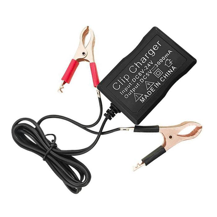 Charger Usb 3 Port Dc Ke Aki Motor - Casan Universal Untuk Hp, Ipad & Handphone/Listrik Dc