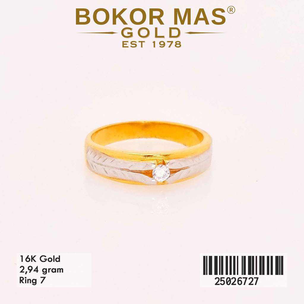 BokorMas Gold Cincin Nikah Permata Emas Asli Kadar 16K 25026727