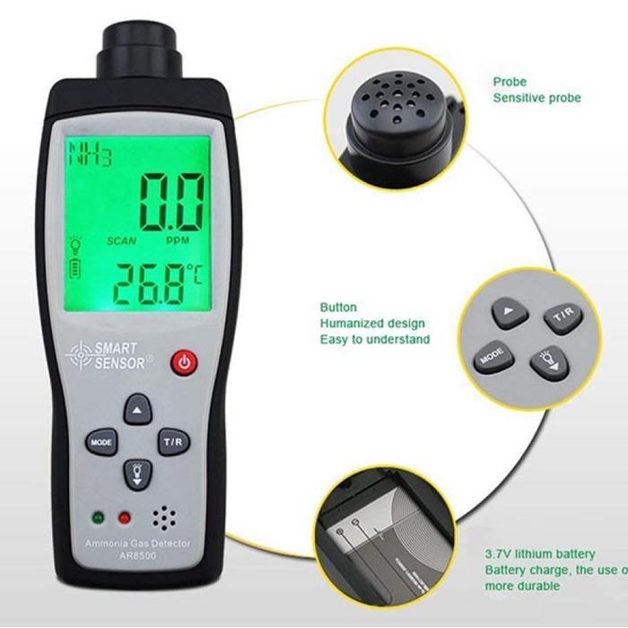 harmonisshop - Smart Sensor AR8500 Ammonia Gas Detector NH3 Tester Amonia AR-8500 Meter Monitor