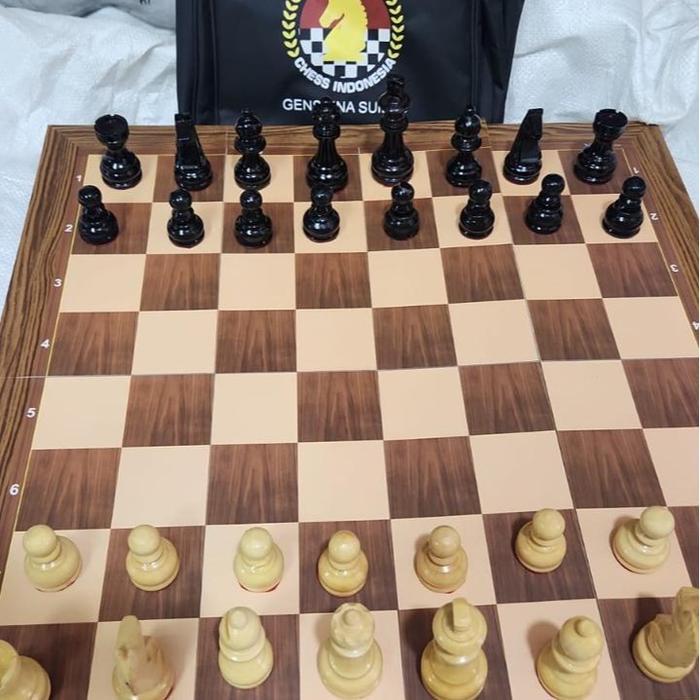 Papan Catur Standar Internasional Lipat 4 Full Serat - Papan Catur Lipat 4 Premium Bahan Tebal