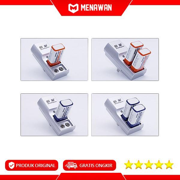 Doublepow 9V Battery Charger Baterai Kotak 9V isi Ulang Rechargeable Original