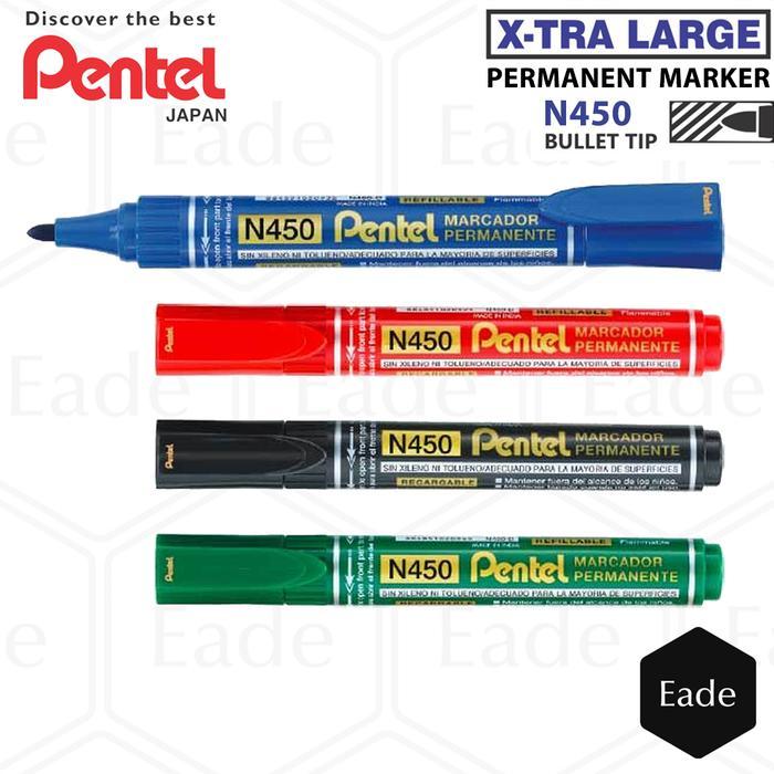 "New" Spidol Permanent Pentel N450 Besar / Pentel Permanent Marker Besar