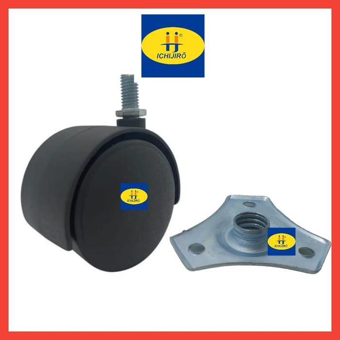 RODA KURSI KANTOR BAUT KASTOR 50 MM + PLAT