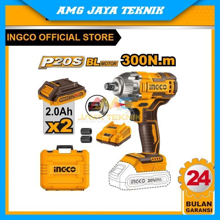 CIWLI2038 CORDLESS BOR BATERAI BUKA RODA BAUT IMPACT WRENCH SOCK INGCO