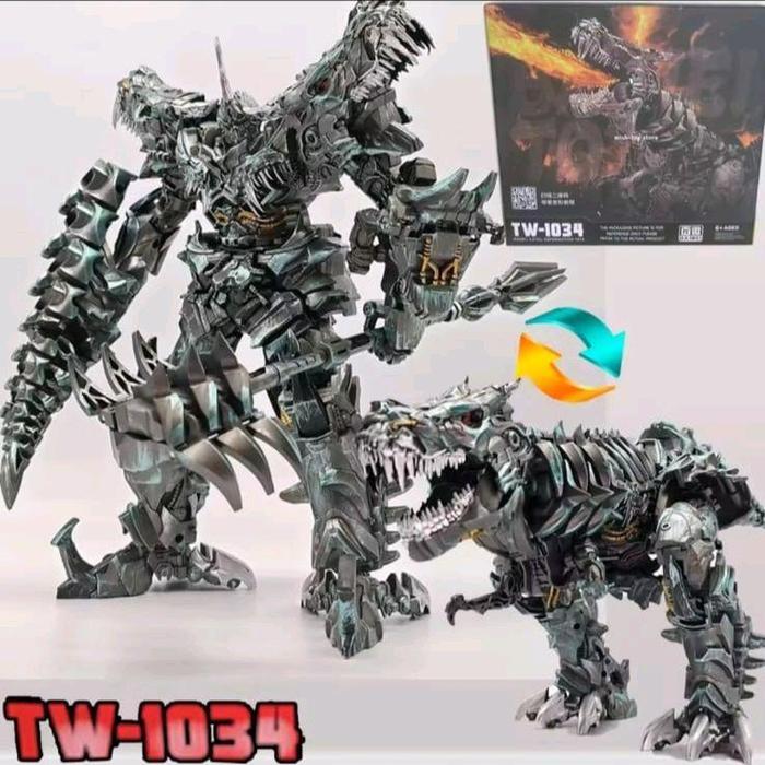NEW BAIWEI TRANSFORMER GRIMLOCK DINOBOT TREX UKURAN 24CM ACTION FIGURE