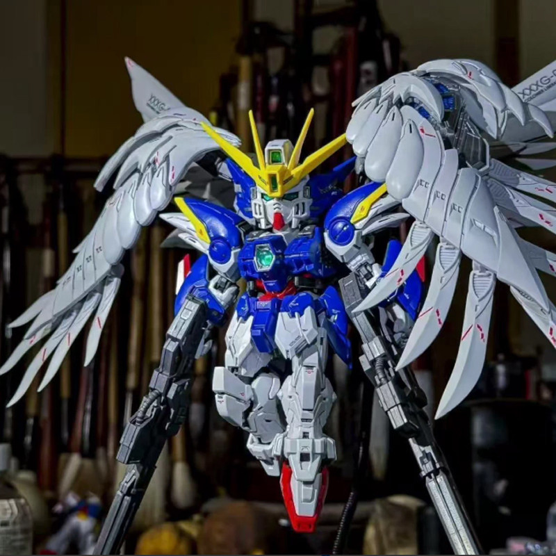 MGSD Wing Zero Gundam Model Kit Action Figure GAOGAO Angel Feather Snow White Decals Stand Anime