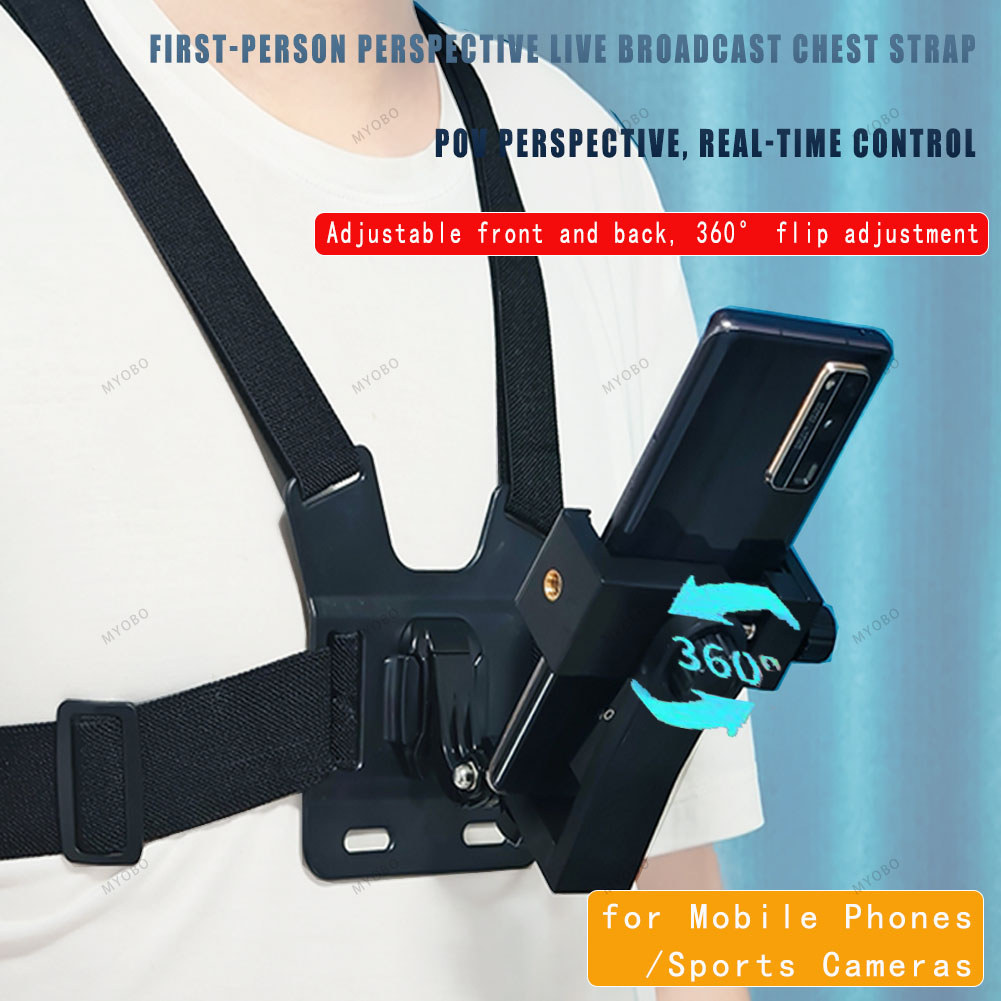 Chest Strap Rotate Phone Mount for Mobile Phone iphone Holder Chest Strap for Gopro Hero Insta360