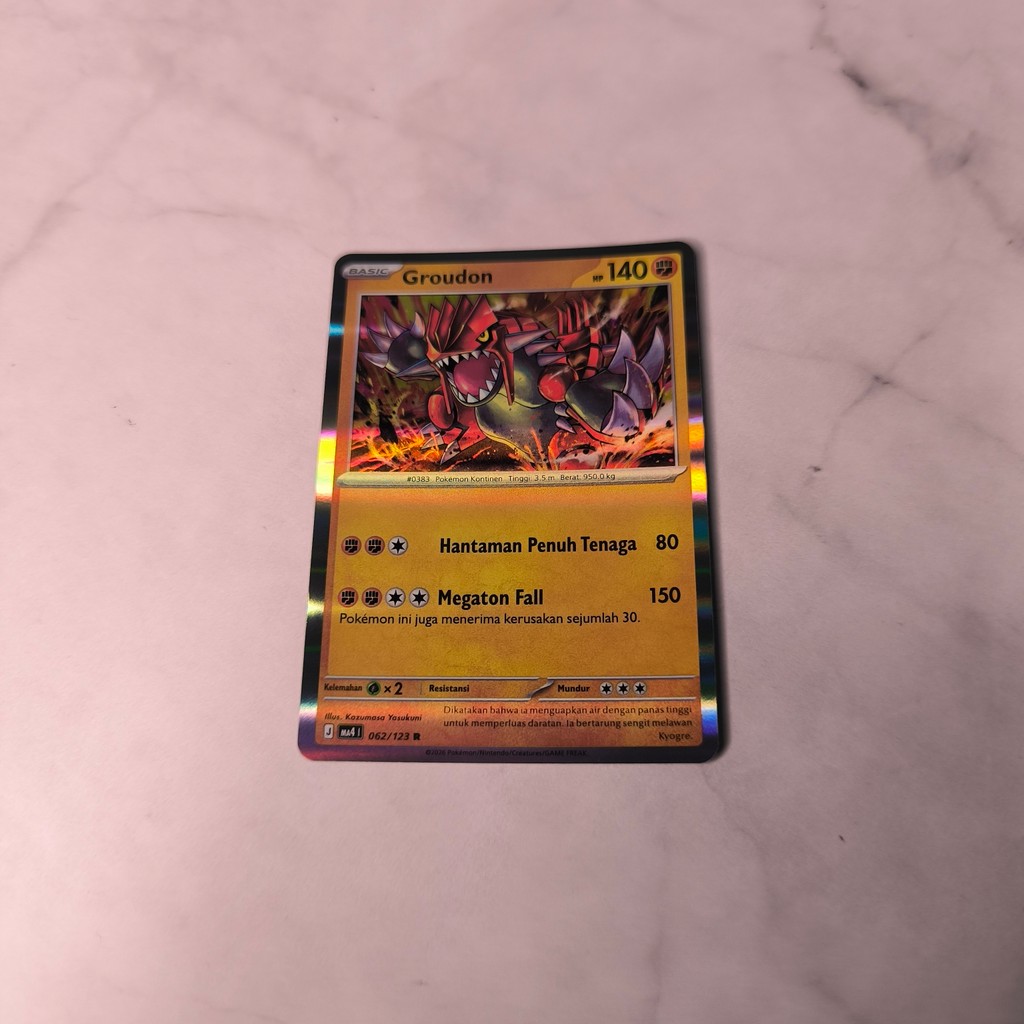 Trading Card TCG Pokemon ID Indonesia Ledakan Peniada Groudon MA4 062/123 R