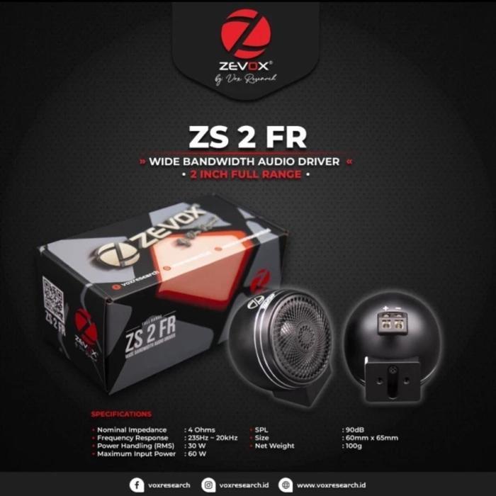 Speaker Fullrange / Full Range Zevox ZS 2 FR by Vox Research