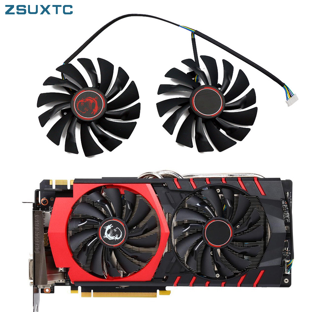 95MM Repairist GPU GTX 980 Radiator cooler fan cooling MSI GTX980 GAMING video VGA Graphics Card As 