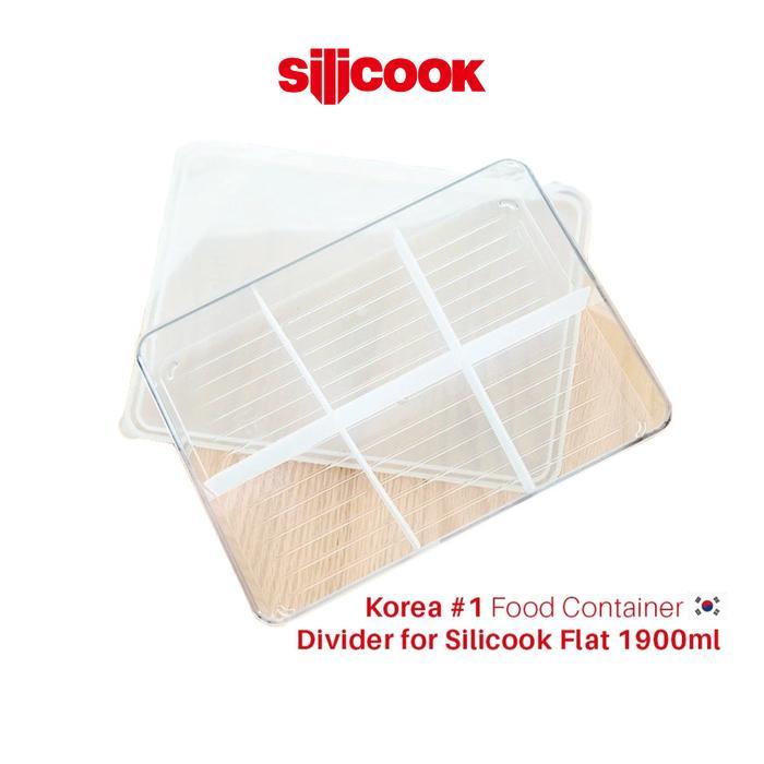 Silicook Divider Food Container Flat - Korea No.1 Food container toples bening transparan plastik