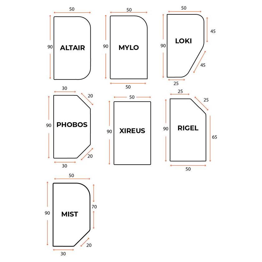 Partisi Urinoir Sekat Pembatas Urinal Phenolic Board (500x900x12mm)