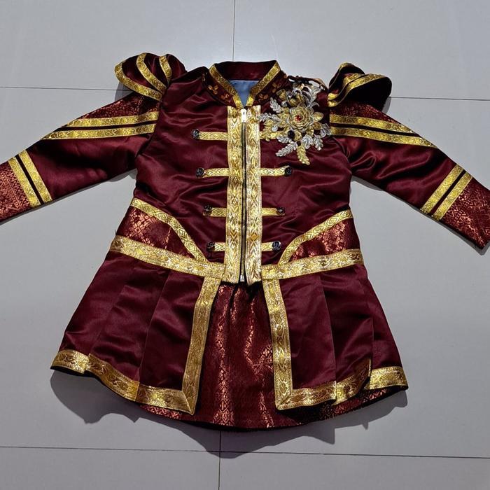 Baju Mayoret Merah Maron/Baju Mayoret atau Gita Pati/Baju Mayoret Model Simpel