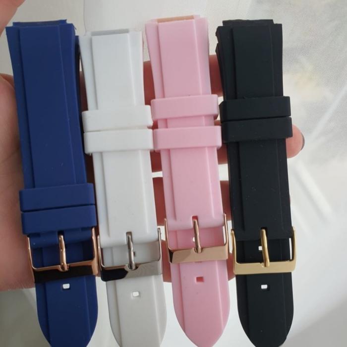 (Jual-1225) Strap Tali Karet Guess Jam Tangan Wanita - Biru