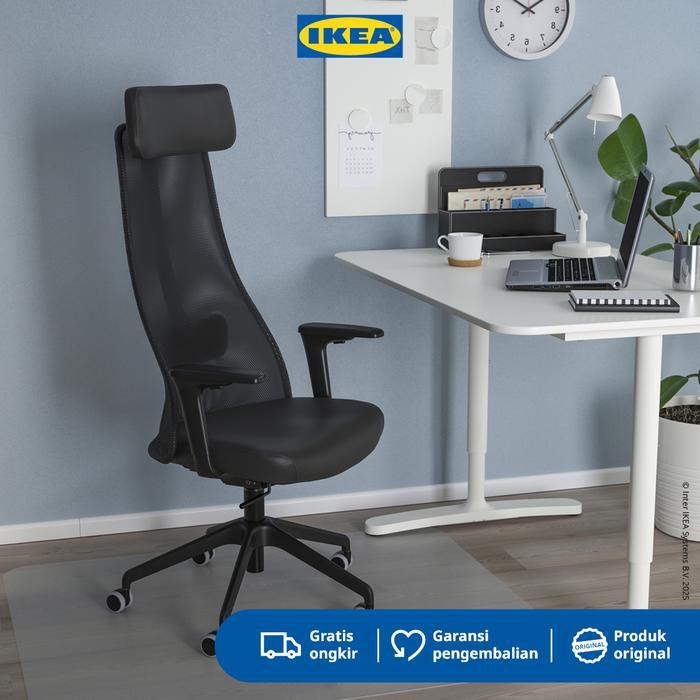 IKEA JARVFJALLET Kursi Kantor Dengan Sandaran Tangan Minimalis Hitam