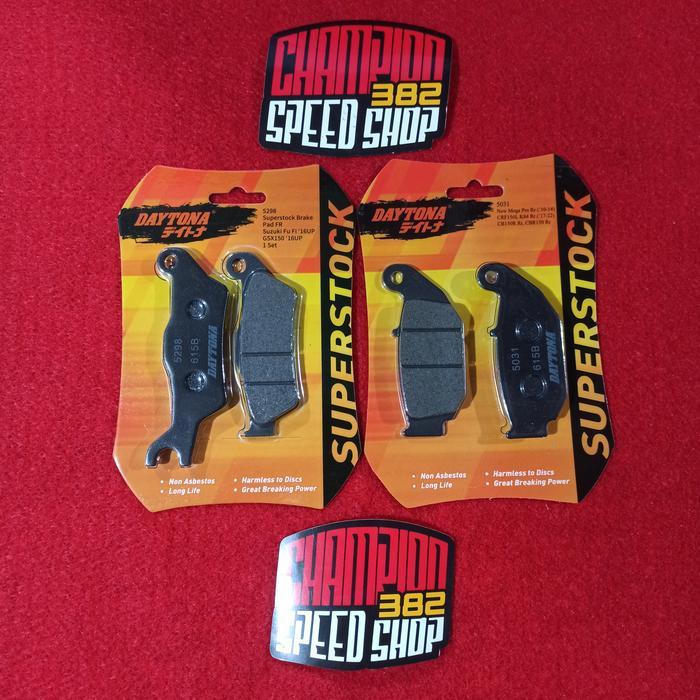 Kampas Rem Depan Belakang Daytona Superstock Gsx-R150 Gsx-S150 Gsx 150R Gsx 150S Gsx 150 Gsx150 Gsx