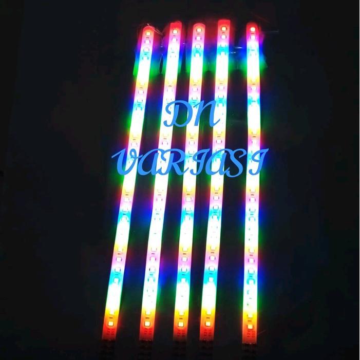 (1 )LAMPU LED STRIP FLEKSIBEL 30 CM RGB PELANGI 12VOLT/24VOLT