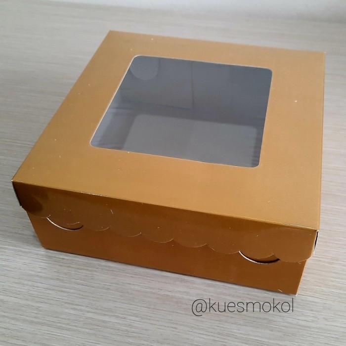 Thebest- Dus Kue 20x20 cm - Box Kue - Cake Box Gold - Emas
