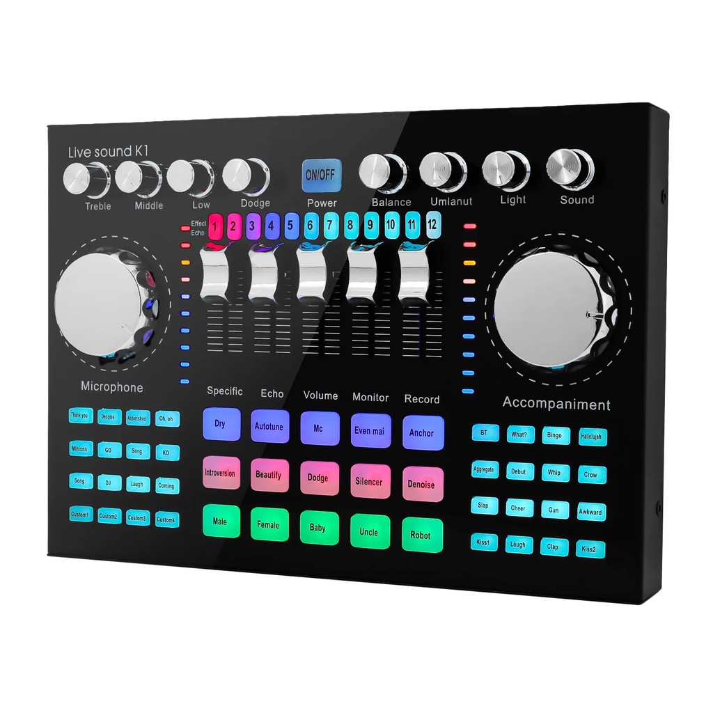 K1 Live Sound Card Portable Internet Celebrity Live Broadcast Special Sound Equipment Universal for