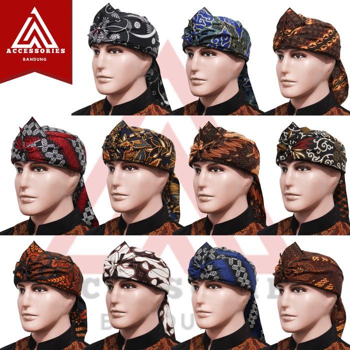 Iket Blangkon sunda jawa udeng batik dewasa tradisional merah terbaru Anak