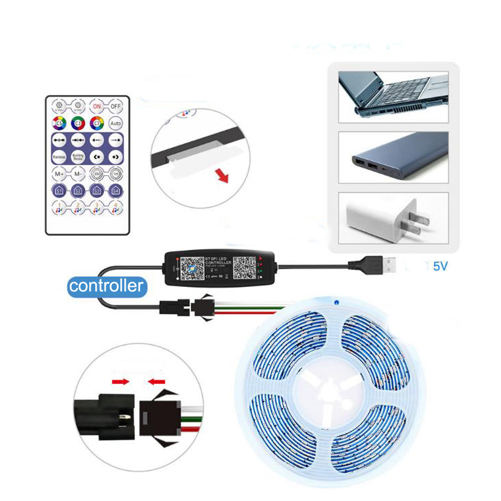 DC5V 12V 24V WS2811 WS2812B bluetooth LED RGB Controller For Pixel rgb LED Strip Light ws2812b