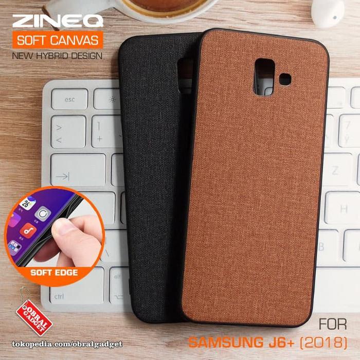 Soft Canvas Hybrid Case Samsung J6+ J6 Plus 2018 Softcase Hard Casing