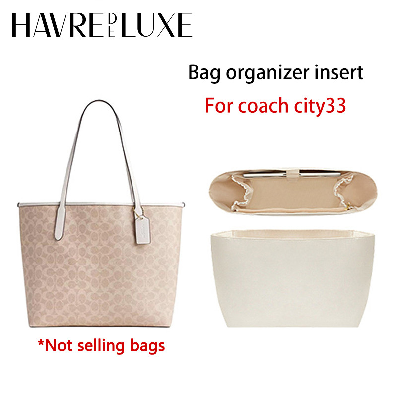 Bag Organizer Insert For Coach City33 Durable Waterproof Tote Bag Nylon Computer Storage Inner