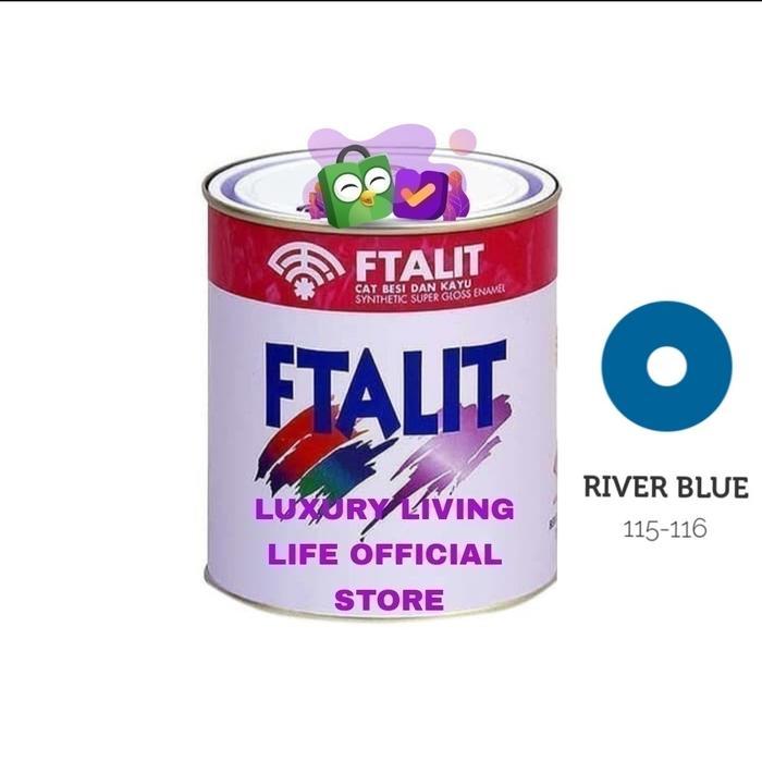 Cat Minyak Ftalit 116 River Blue 1Kg Cat Kayu Besi Solvent Kilap